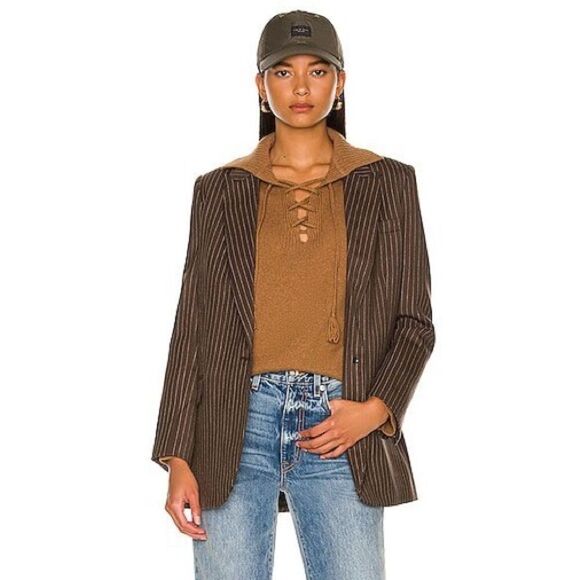 NEW Nili Lotan Gloria Cognac Camel Tan Soft 100% Wool Sweater Size S - Picture 2 of 9